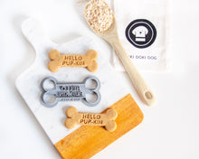Load image into Gallery viewer, "Hello Pup-kin" Dog Bone Shaped Cookie Cutter