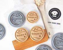 Load image into Gallery viewer, "Just Throw It" Dog Tennis Ball Shaped Cookie Cutter