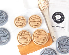 Load image into Gallery viewer, "Just Throw It" Dog Tennis Ball Shaped Cookie Cutter