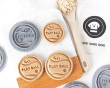 Load image into Gallery viewer, "Let's Play Ball" Tennis Ball Shaped Cookie Cutter