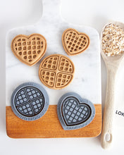 Load image into Gallery viewer, Heart Shape Waffle Cookie Cutter (Select Size & Cutter Style)