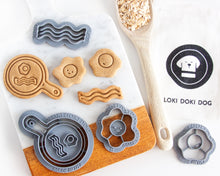 Load image into Gallery viewer, Cooking Up Breakfast With Eggs & Bacon Cookie Cutter BUNDLE (BUNDLE of 4)