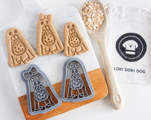 Cargar imagen en el visor de la galería, Ghost Dog With PUMPKIN BASKET Cookie Cutter (2 Styles Available)
