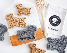 Load image into Gallery viewer, "Happy Halloween" DOG in Witch Hat Cookie Cutter