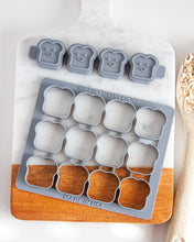 Load image into Gallery viewer, Slice of Sandwich Bread Multi-Cutter (MINI SIZE) Sets Available with Optional Stamp Tool