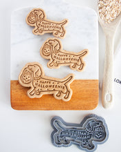 Load image into Gallery viewer, "HAPPY HALLOWEENIE" Dachshund Dog Cookie Cutter