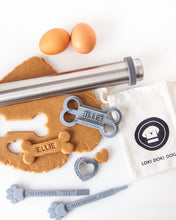 Load image into Gallery viewer, Adjustable Height Rolling Pin Set (Guide Rings Included) - designed to pair with LDD cookie cutters