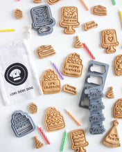 Cargar imagen en el visor de la galería, Word Pop "Happy Birthday" Multi-Cutter (MINI SIZE) Sets Available with Optional Stamp Tool