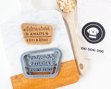 Load image into Gallery viewer, Park Sign "Adventure Awaits" Cookie Cutter (Personalized)