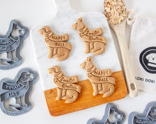 Load image into Gallery viewer, "Happy Fall" & "Sweater Weather" Dog with Scarf Cookie Cutter