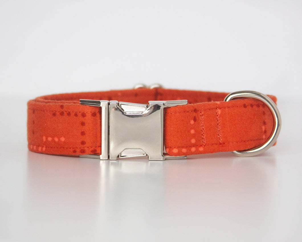 Pop of Orange Dog Collar (Personalization Available)