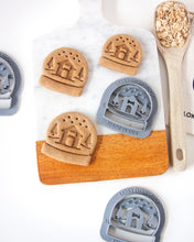 Load image into Gallery viewer, Doghouse in a Winter Wonderland -Snow Globe Shape Cookie Cutter