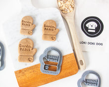 Load image into Gallery viewer, Santa Mitten with "Santa Paws" - Dog Biscuit Cookie Cutter