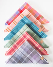 Load image into Gallery viewer, Lavender Plaid Flannel Dog Bandana (Personalization Available)