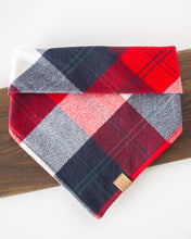 Load image into Gallery viewer, All-American Flannel Plaid Dog Bandana (Personalization Available)