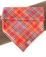 Load image into Gallery viewer, Autumn Days Flannel Plaid Dog Bandana (Personalization Available)
