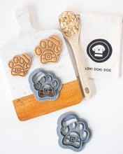 Load image into Gallery viewer, Jolly Santa Paws with Hat & Belt Dog Biscuit Cookie Cutter