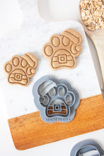 Load image into Gallery viewer, Jolly Santa Paws with Hat & Belt Dog Biscuit Cookie Cutter
