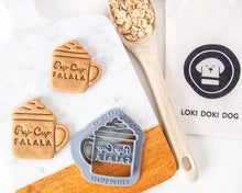Load image into Gallery viewer, Pup Cup "FA LA LA" Holiday Mug Shape Cookie Cutter