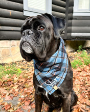 Load image into Gallery viewer, Autumn Skies Flannel Plaid Dog Bandana (Personalization Available)
