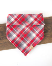 Load image into Gallery viewer, Kris Kringle Plaid Flannel Dog Bandana (Personalization Available)