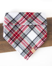 Load image into Gallery viewer, Good Tidings Plaid Flannel Dog Bandana (Personalization Available)