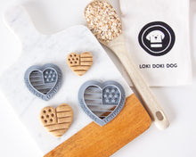 Load image into Gallery viewer, Patriotic Heart Dog Biscuit Cookie Cutter
