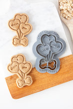 Load image into Gallery viewer, Heart Balloons "I Chews You" Dog Biscuit Cookie Cutter