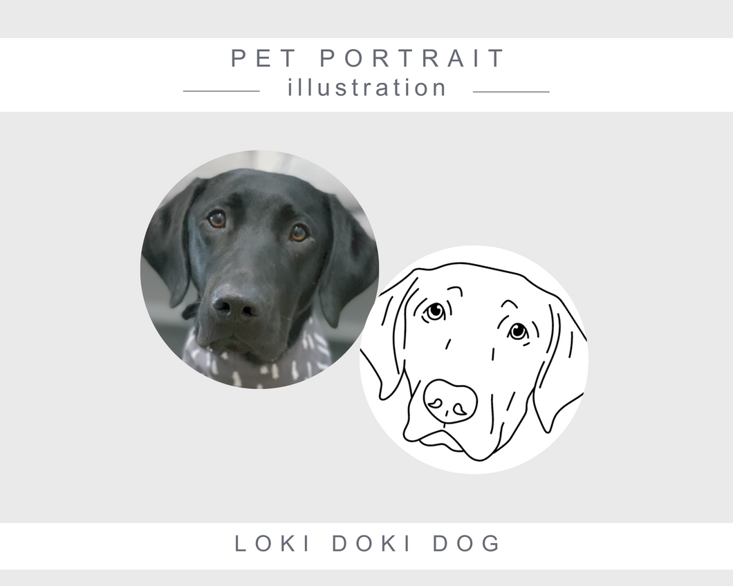 Pet Portrait Illustration (DIGITAL)