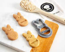 Load image into Gallery viewer, Marshmallow Bunny Cookie Cutter (Personalized)