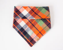 Load image into Gallery viewer, Fall Harvest Plaid Flannel Dog Bandana
