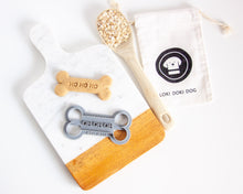 Load image into Gallery viewer, "Ho Ho Ho" Cookie Cutter-  Bone Shaped Christmas Dog Cookie Cutter