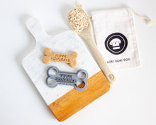 Load image into Gallery viewer, Happy Howlidays Cookie Cutter-  Bone Shaped Christmas Dog Cookie Cutter