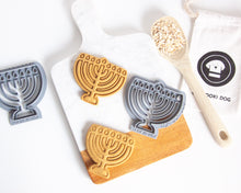 Load image into Gallery viewer, Menorah Cookie Cutter -  Hanukkah Dog Cookie Cutter