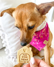Load image into Gallery viewer, &quot;Fur Ever Home&quot; Shaped Cookie Cutter (Personalization available- add your pet&#39;s adoption date)
