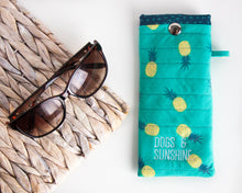 Load image into Gallery viewer, Pineapple Delight &quot;Dogs &amp; Sunshine&quot; Sunglass Case
