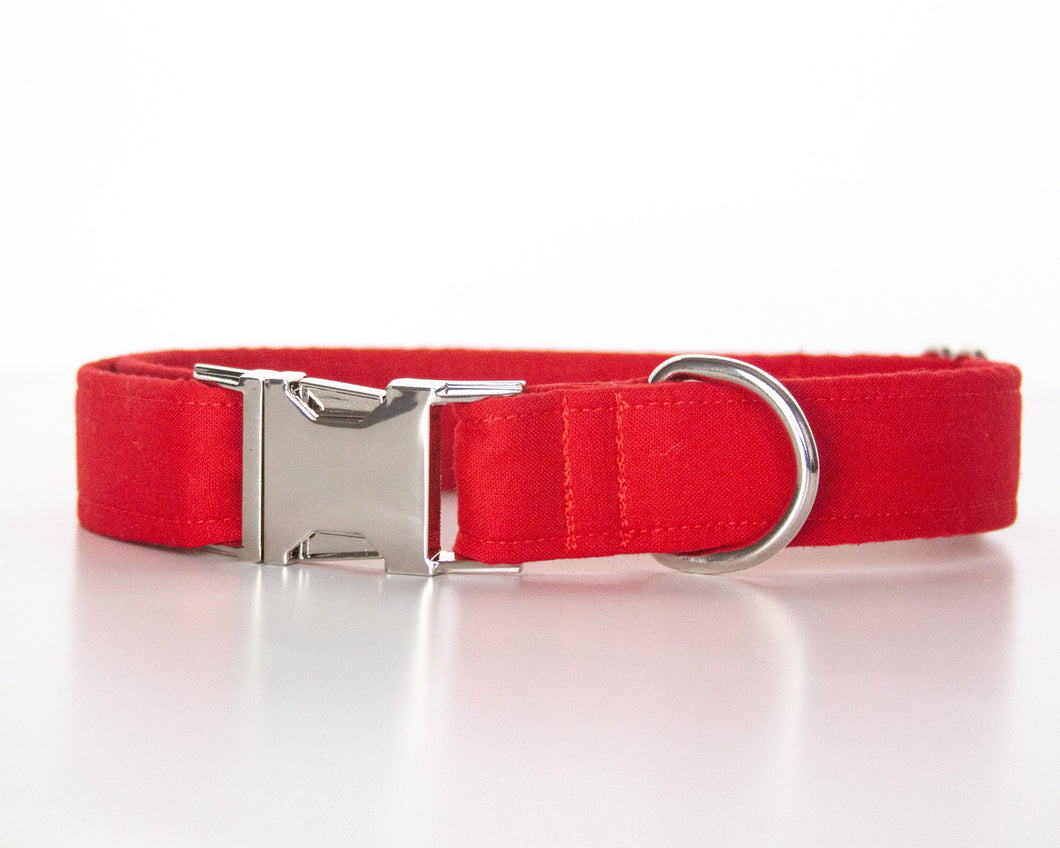 Classic Red Dog Collar (Personalization Available)