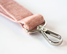 Load image into Gallery viewer, Pink Linen Keychain Wristlet
