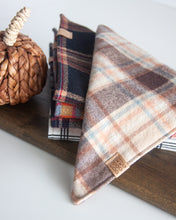 Cargar imagen en el visor de la galería, Fireside Plaid Flannel Dog Bandana (Personalization Available)
