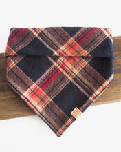 Cargar imagen en el visor de la galería, Fireside Plaid Flannel Dog Bandana (Personalization Available)
