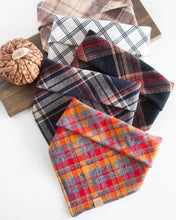 Cargar imagen en el visor de la galería, Twilight Plaid Flannel Dog Bandana (Personalization Available)
