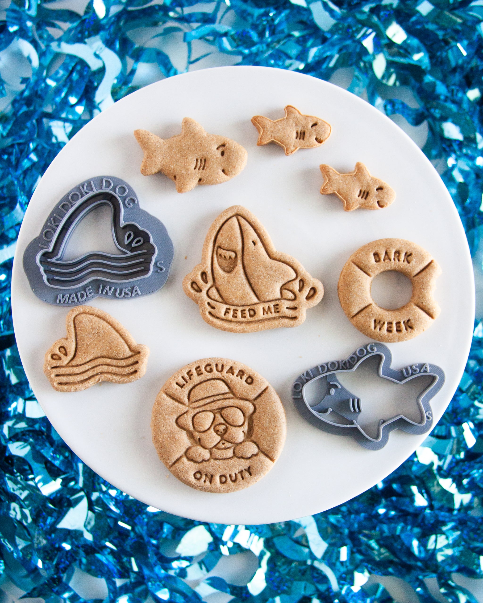 Megalodon Shark Cookie Cutters Set Of 2 - Tooth & Shark Shapes For Baking, Fondant, And Crafts