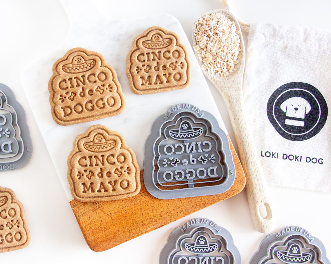CINCO de DOGGO & CINCO de MAYO Cookie Cutters (Choose style & size)