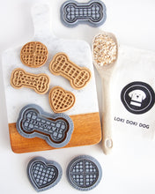 Load image into Gallery viewer, "I Love Woofles" Waffle Bone Shape Cookie Cutter (Select Size &amp; Cutter Style)
