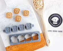 Load image into Gallery viewer, Slice of Sandwich Bread Multi-Cutter (MINI SIZE) Sets Available with Optional Stamp Tool
