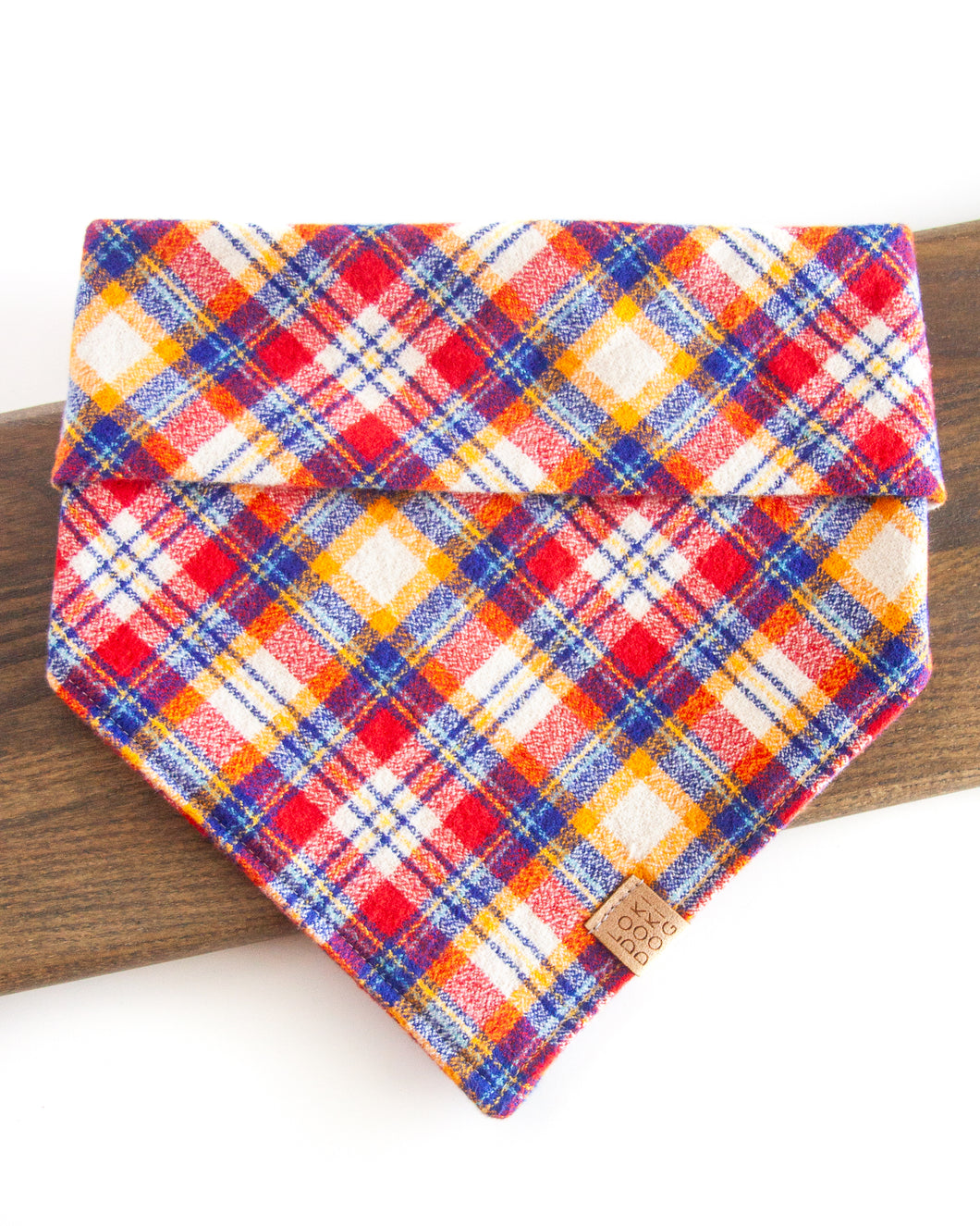 Farmstead Plaid Flannel Dog Bandana (Personalization Available)