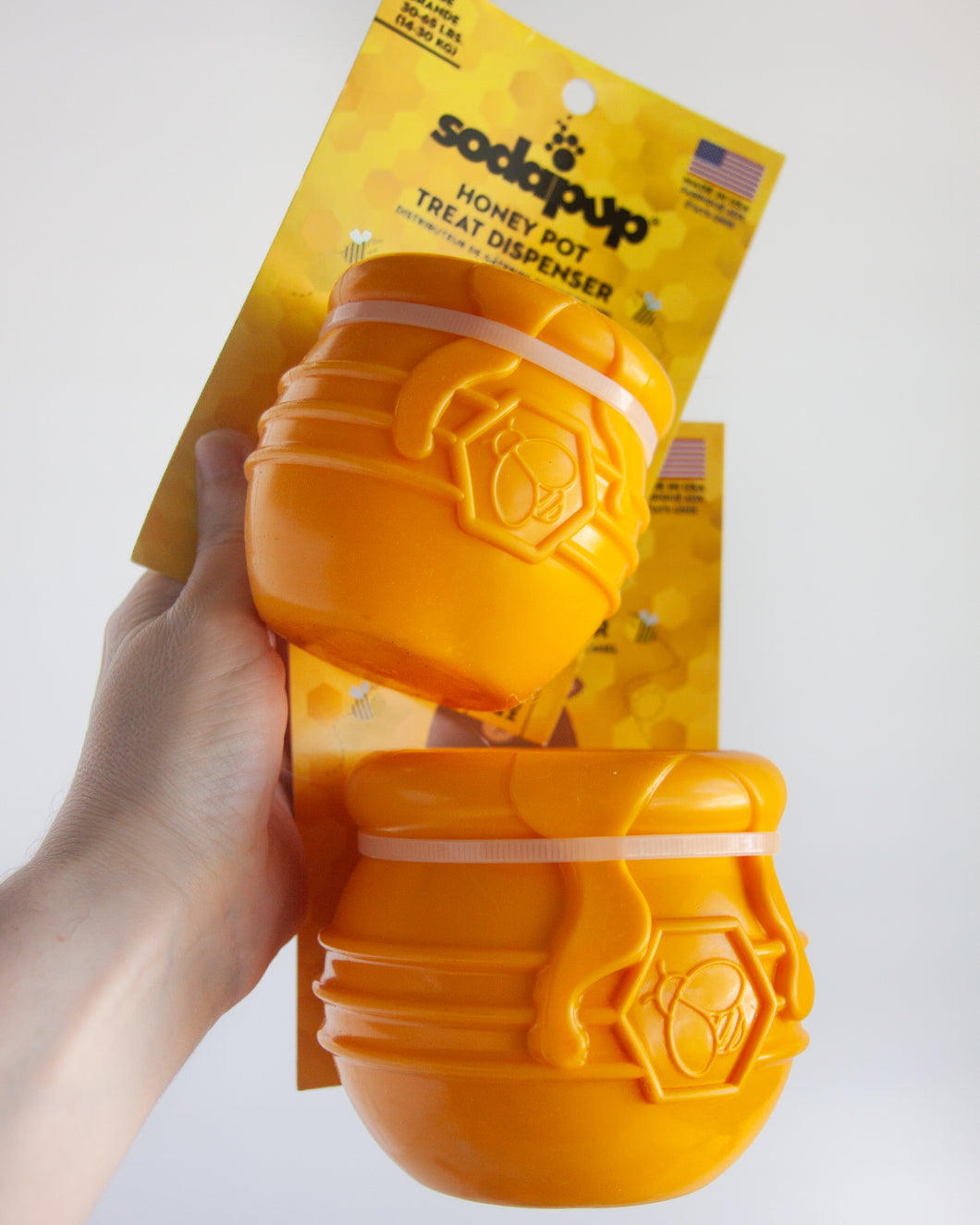 Honey Pot SodaPup Pup-X Rubber Dog Treat Dispenser- Enrichment Feeder