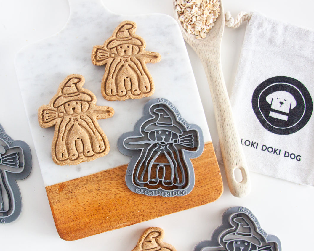 Wickedly Cute Witch Dog Cookie Cutter