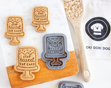 Load image into Gallery viewer, Tall Cake &quot;Stay Sweet Eat Cake&quot; With SPRINKLES Cookie Cutter (Select Size)
