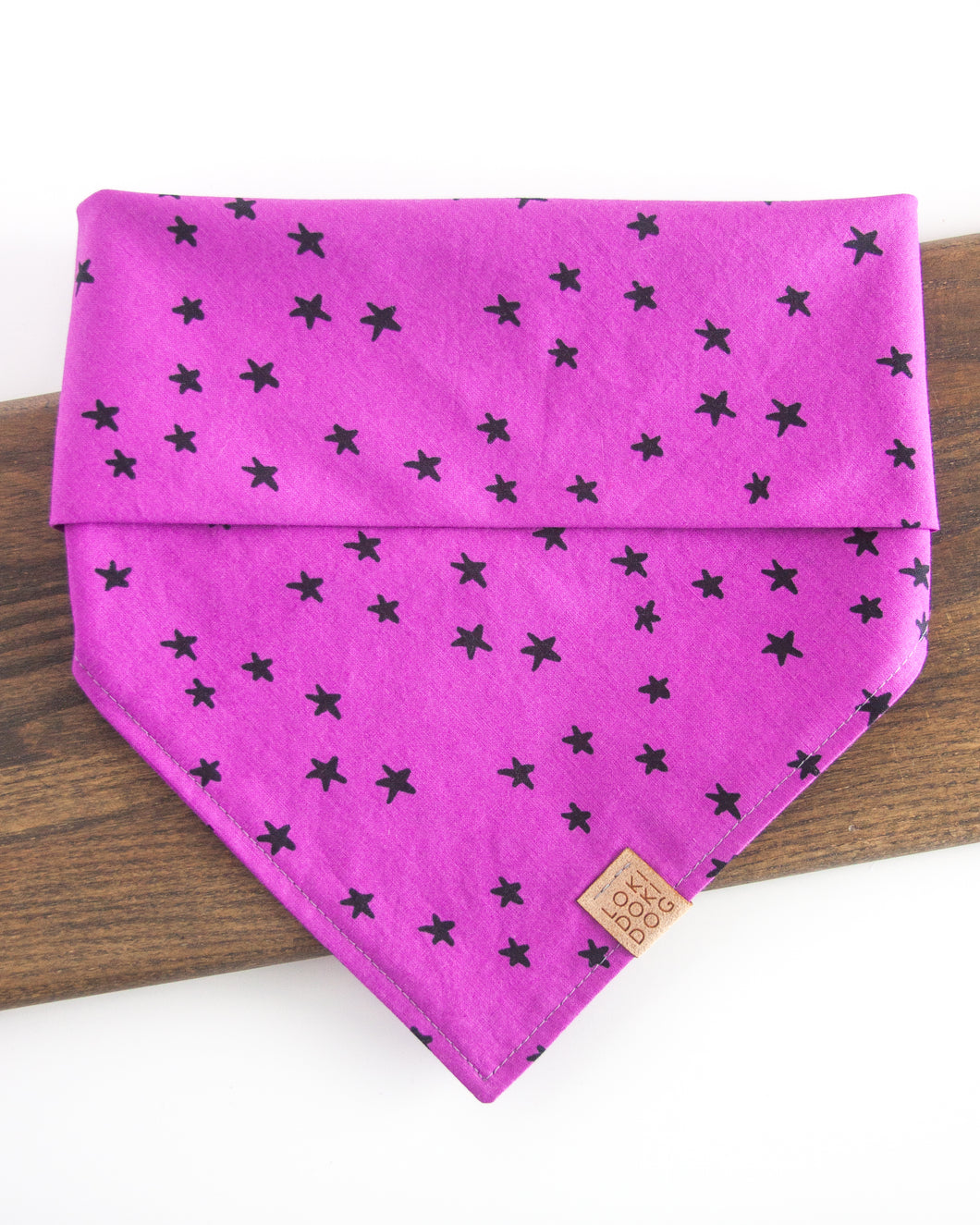 Purple & Black Stars Dog Bandana